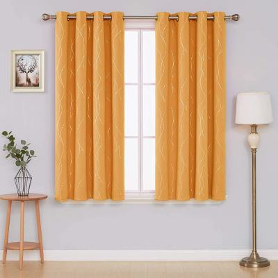 China Hot-selling blackout heat-insulating short curtains in 2 packs, blackout curtains for small windows in living room/ for sale