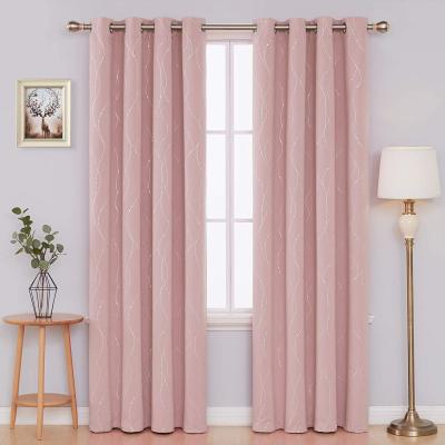 China New Popular Blackout Heat Insulated Curtains in 2 Packs, Sakura Blackout Curtains for Windows in Living Room/ for sale