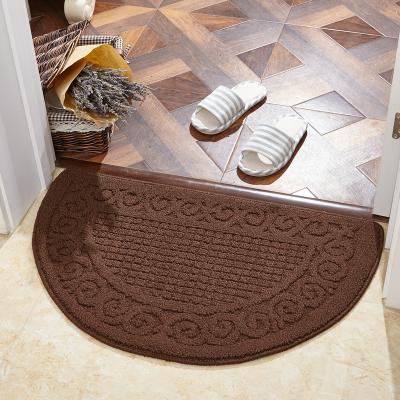 China Washable Classic Semicircular Floor Mats For Entrance , Carved Decorative Door Mats for sale