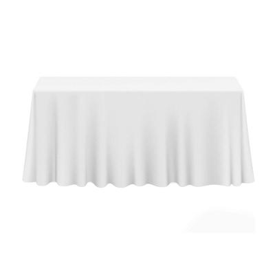 China Rectangular Polyester Waterproof White Cloth Table Cloth Table Cloth For Wedding for sale