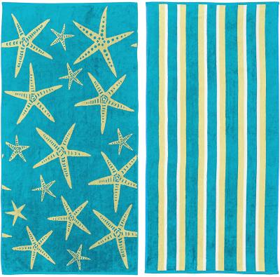 China Stain Child Safe Polyester Fiber Printing 2 Piece Beach Towel Set, Wholesale Beach Sunbathing Towel Set for sale