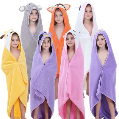 China Safe Hot Product Cartoon Baby Cotton Candy Color Bath Towels For Kids, Hooded Beach Towels Baby Towel Kids for sale