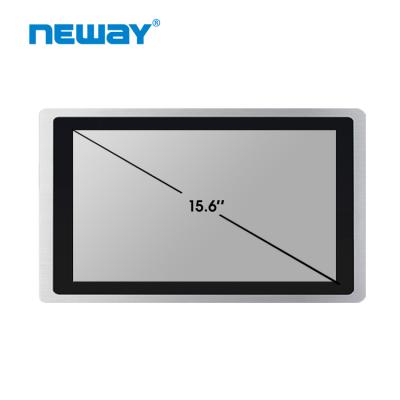 China Aluminum Alloy View 15.6 Inch Industrial High Brightness Touch Screen Monitor Open Frame With Wall Mount Recessed RJ45 for sale