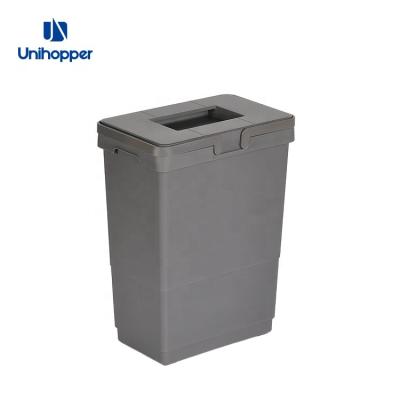 China Unihopper Sustainable Manufacturer High Quality Medium Volume 20L 15L Hanging Kitchen Plastic Trash Can for sale