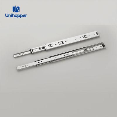 China Modern Wholesale Unihopper Furniture Ball Bearing Drawer Runners Slides Telescopic Buffet Drawer Slides for sale