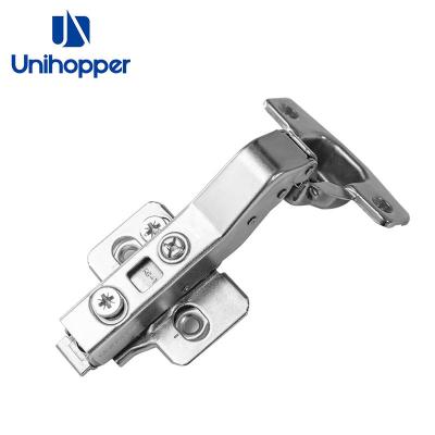 China 45 Degree Kitchen Furniture Hardware Stainless Steel Modern Hydraulic Hidden Cabinet Door Hinge for sale