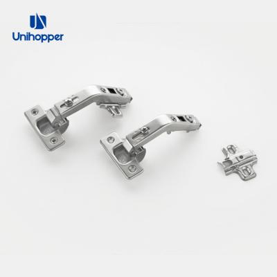 China Modern Kitchen Accessories Stainless Steel Clip On 135 Degree Concealed Furniture Cabinet Hinge for sale