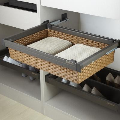 China (Other) Mocca Adjustable PVC Rattan Storage Basket In Wardrobe T(mm)=600 for sale