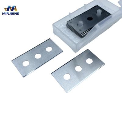 China Premium Tungsten Carbide Three Hole Slitting Blade In Lithium Battery Cutting for sale