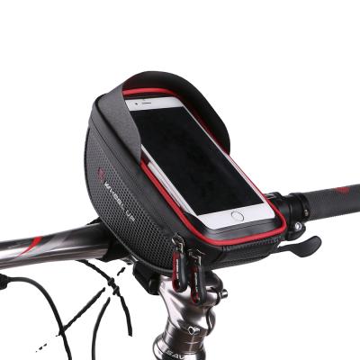 China High capacity/sensitive wheel up abrasion resistance bicycle bag touch screen bicycle phone front frame handle bar waterproof bag for sale