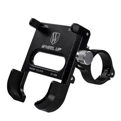 China Durable WHEEL UP Bicycle Motorcycle Phone Mount Aluminum Alloy Phone Holder 3.5-7inch With 360 Rotation Adjustable for sale