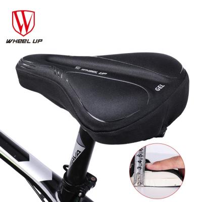 China Breathable WHEEL UP Extra Soft Silicone Gel Large Size Pads Bicycle Seat Bike Saddle Cover Cushion Upright Seat Resting Protecter for sale