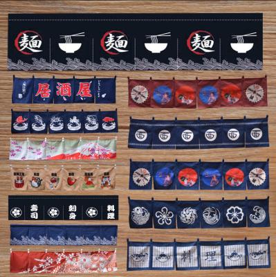 China Japan Style Catering Kitchen Store Door Curtain Japanese Style Banner With Multiple Pieces Of Blocking Partition Hanging Curtain for sale