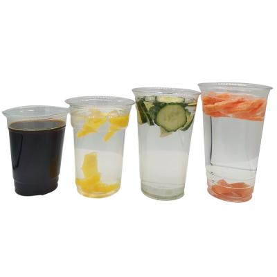 China Hot Selling Viable 12 16 20 Disposable Plastic 24OZ Ice Beer Milk Tea Coffee Cups for sale