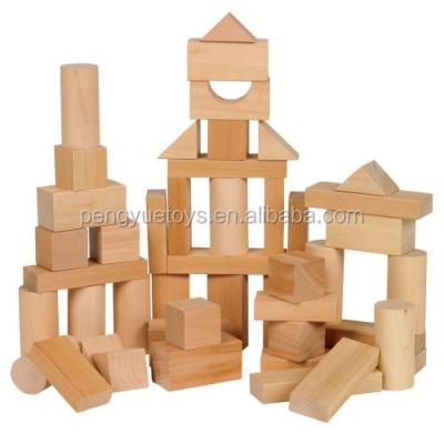 China New Environmental Wholesale Creative Educational Wooden Toy Natural Building Block For Children Creative Building Blocks Kindergarten School Safe No for sale