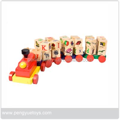 China Hardwood Alphabet Learning Wooden Mini Educational Toys Car Toys for sale