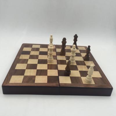 China Classic wooden magnetic chess board and pieces eco-friendly with high quality, non-toxic paints for sale