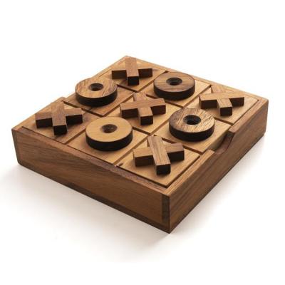 China Tac Toe Wood Coffee Tables Family Games of Hardwood Tic To Play and Classic Game Home Decor for Living Room Table Rustic Decor for sale