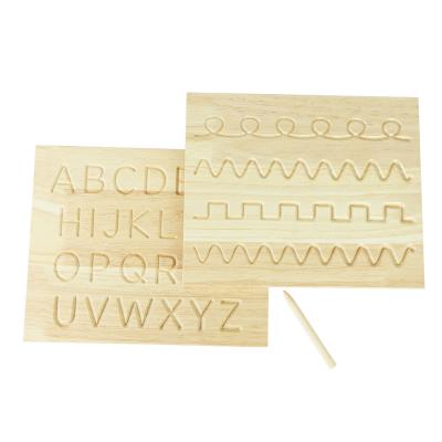 China Discovery Boards ABC 123 Hardwood Trace Letters and Wooden Montessori Numbers Learning Skills and Fine Motor Development for Preschool for sale