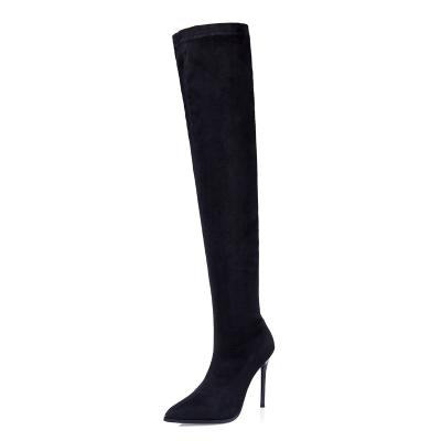 China High Quality Lady Stretch Thigh High Heel Overknee Anti-Slippery Boots for sale