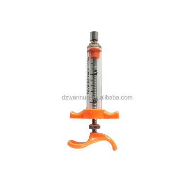 China TPX Material with Stainless Steel Inner Stem High Quality Veterinary Sterile Continuous Automatic Syringe Injector Injection Syringe for Animal Livestock Sheep Chicken Pig for sale