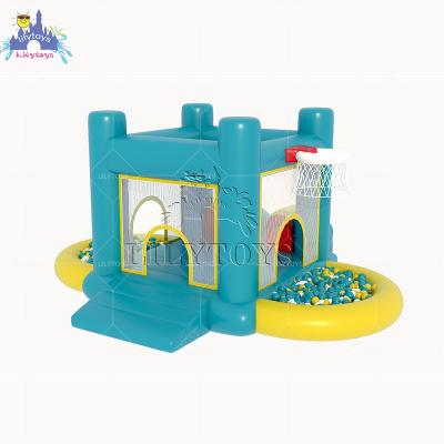 China Amusement Park Mall School PVC Bounce House Kids Inflatable Jumper Toddler Nylon Combo Slide Slide Bounce House for sale