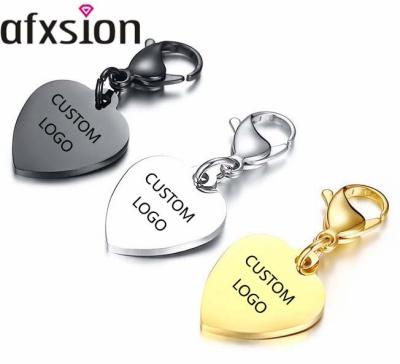 China AFXSION CLASSIC Classic Heart Key Chains For Women Men Custom Personalized Engrave LOGO Key Chain High Polished Stainless Steel for sale