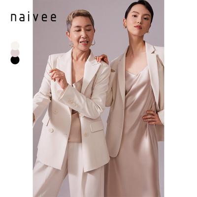 China Anti-wrinkle naivee spring series ladies blazer women single breasted jacket ladies coat office lady lavender minimalist for sale