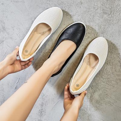 China 2020 New Soft Ballet Flat Professional Flat Women's Slip On Breathable Nurse Work Shoes Loafers Women's Flat Ladies Shoes for sale