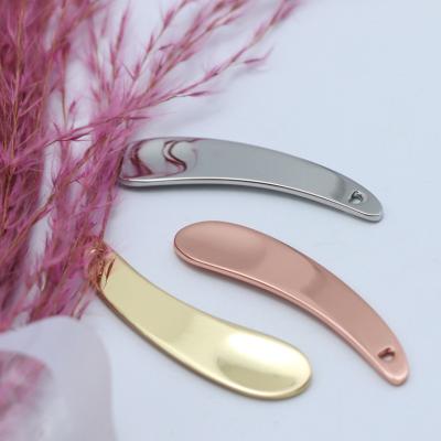 China Wholesale Bluk Metal Stainless Steel Metal Cosmetic Spoon Zinc Alloy Colorful Cosmetic Facial Cream Spoon For Eye Cream for sale