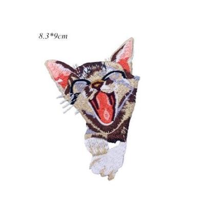 China Embroidery patch cat patch iron on embroidery patch for children garments for sale