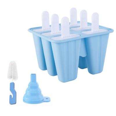 China New Viable Hot Sale DIY Summer Ice Cream Mold Four or Six Grid Silicone Cooler Homemade Ice Cream Tools for sale