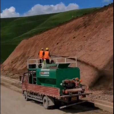 China Slope greening machine high efficiency hydroseeding machine soil mud spraying machine for vegetation salvage for sale