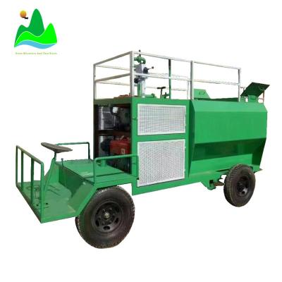 China Self-propelled hydroseeder slope greening spraying seeding machine planting grass seeding equipment-movement style for sale