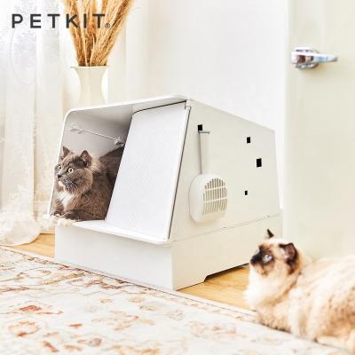 China Petkit Style Villa Style Viable Modern Detachable Cat Toilet Cat Litter Box Automatic Deodorization for sale