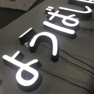 China Indoor Outdoor Custom Front Lit Acrylic Illuminated LED Sign Letters Beacon Runway Up Signage For Advertising for sale