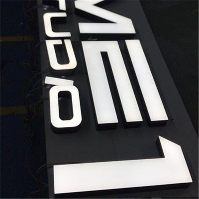 China Indoor Outdoor Custom Storefront Advertising 3D Acrylic Display Signage Led Lighting Up Letters for sale