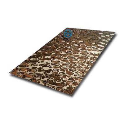 China Decorative Astm 304 201 Water Per Kg Ripple Color Anti-fingerprint Stainless Steel Sheet for sale