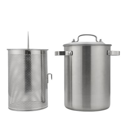 China 2Pcs or ODM Workable Stainless Steel Pot Stock 16cm Pasta Cooking Pot Mini Noodle Pot for sale