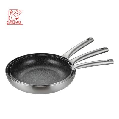 China Best Stainless Steel CLASSIC Whole Kitchen Cooking Ware Non Stick Frying Pan Pan Set for sale