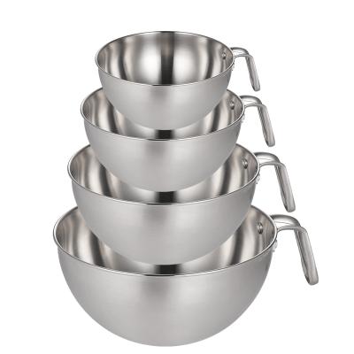 China 304 Stainless Steel Plant Recipiente Sustainable Acero Stainless Steel Mixing Bowls Salad Mixing Bowl With Handle for sale