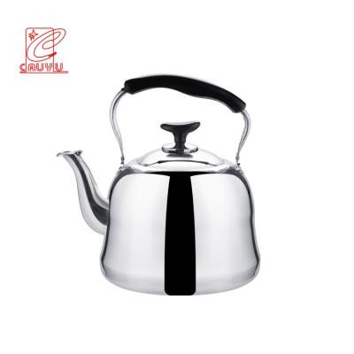 China Tea Kettle Stainless Steel Non-Electric Whistling Kettle Viable Cheap Price Different Sizes With Bakelite Handle for sale