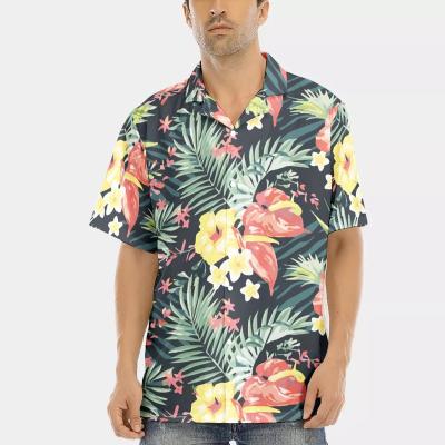 China Anti-Pilling Anti-Pilling All Over Print Plus Size Mens Hawaiian Shirt With Button Closure for sale