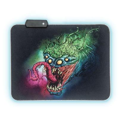 China Popular New Arrivals RGB Custom Rubber Gaming Mouse Pad With LED Lighting With Dots for sale