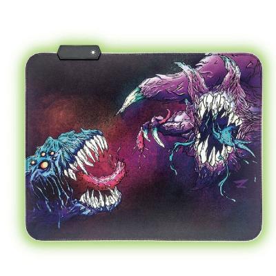 China Colorful RGB RGB LED Playmat Gaming Rubber Bottom Mouse Pad With Mirco USB Interface for sale