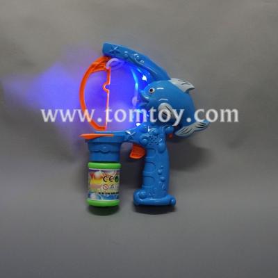 China Summer Ourdoor Toy Funny Dolphin LED Music Bubble Gun for sale