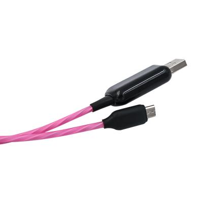 China Data Transfer Wholesale OEM 1M 2M Fast Charging LED Light Colorful Phone Charger Cable For Mobile Phone for sale