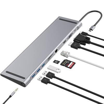 China Wholesale USB3.0 5Gbps High Speed ​​10 in 1 C Adapter Wholesale USB 3.0 Multiport Hub Adapter Compatible USB 8 in 1 Hub USB 3 in 1 4 in 1 Type C Hub for sale