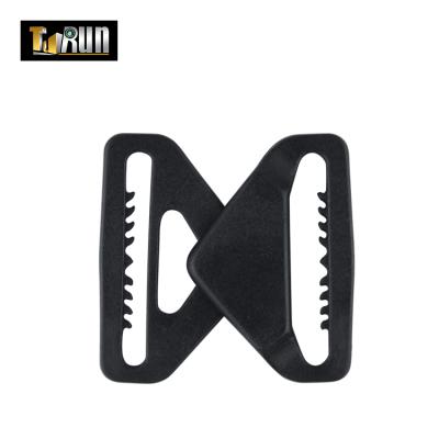 China Wholesale High Quality Black Adjustable Plastic Quick Release Buckle Fashion Belt Buckle 40mm Factory Quick Buckle Quick Buckle for sale