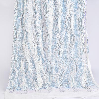 China Breathable Handmade White Wedding Lace Fabric 3d Beaded Embroidered By Yards for sale